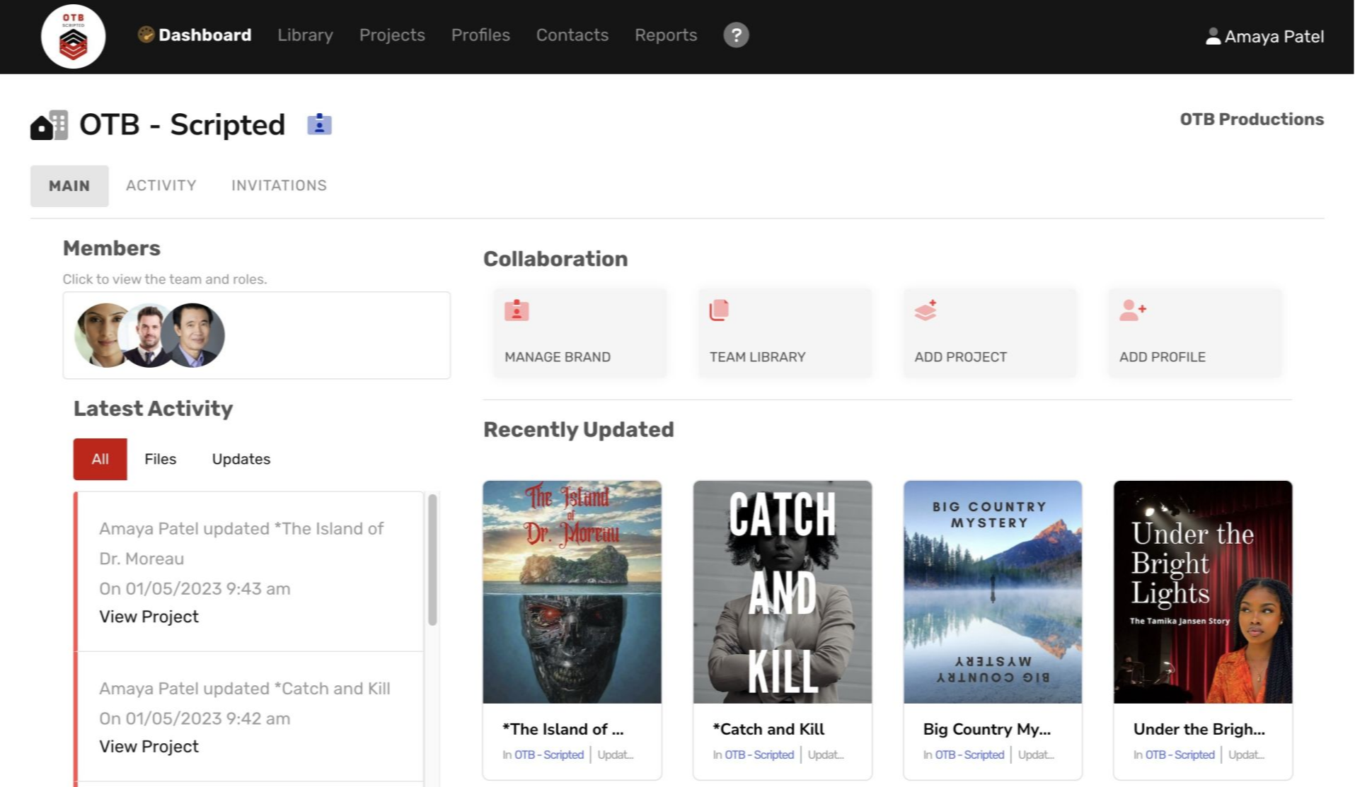 Easy and Intuitive Interface - Dashboard view